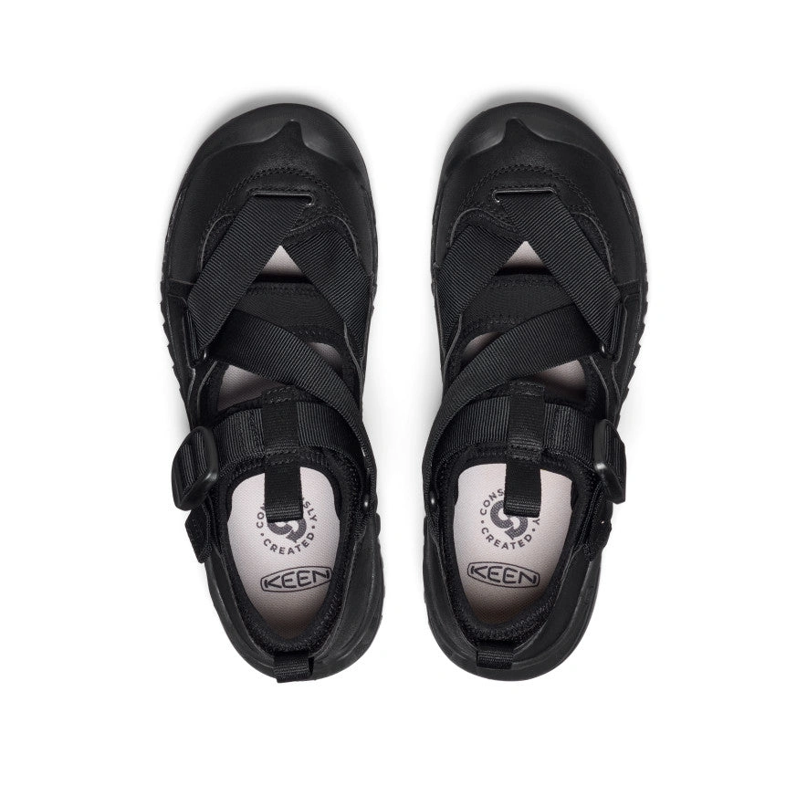 Sort Hoodzerra Sandal: Unisex Sommerglæde i Klassisk Sort – Perfekt til Alle Køn!